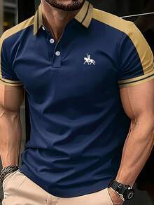 Compare Popular Casual Short Sleeved Button Up Men's Polo Shirts, Lapel Tops, Pullovers, And Men's Summer Clothing - Nhiều màu - Xem 1