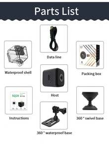 SQ28户外防水迷你运动DV摄像机红外夜视摄像机便携式车载记录仪高清小型摄像机