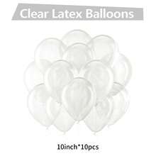 透明乳胶派对气球 - 5/10/12/18 英寸，10/30/50/70/90 个圆形氦气球，适用于婚礼、订婚、婴儿派对、生日、泡泡派对装饰、周年纪念、毕业典礼、家居装饰背景 - 無色 - 查看 12