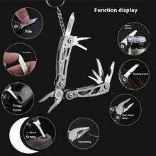 12-In-1 Multifunctional Portable Compact Folding Pliers Multi-Tool, Outdoor Survival EDC Gear For Camping, With Cutter, Bottle Opener, Screwdriver, Pliers