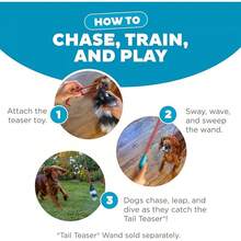 Outward Hound Tail Teaser Lure Dog Teaser Wand, - 狐狸 - 查看 4