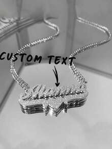 1 chiếc Dây chuyền tên hai lớp tùy chỉnh bằng thép không gỉ dạng chuỗi , mặt dây chuyền hình trái tim, mặt dây chuyền sáng bóng, tên 3D, trang sức cá nhân hóa, quà tặng Giáng sinh cho cả nam và nữ, quà tặng gia đình, quà tặng ngày lễ tuyệt đẹp, phong cách, dễ thương, đáng yêu, hài hước, dễ thương, Y2K, phong cách, dành cho cả nam và nữ, giản dị, tùy chỉnh, cá nhân hóa, độc đáo, tùy chỉnh, quà tặng lý tưởng cho anh ấy, quà tặng lý tưởng cho cô ấy, cô ấy, bạn trai, bạn gái, gia đình, bạn bè, trẻ em - nhiều màu - Xem 2