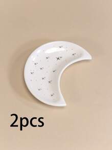 Kleine Mond Schmuckschale, Ringhalter Schale dekorative Keramik Zierschale süßer Mond Schale kleine Schmuckplatte Ohrringe Halskette Halter Schmuckauslage moderner Akzent Ring Tablett für Schminktisch Sommerbedarf für Frauen Aufbewahrungsorganizer Geschenk Semesteranfang