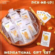 10/20 Sets inspirierendes Kartoffel Geschenk in großer Menge, realistischer süßer Harz Kartoffel mit lustiger Karte in Organzabeutel, positives emotionales Geschenk für Abschluss, Jahresende, Studenten, Lehrer, Krankenschwestern