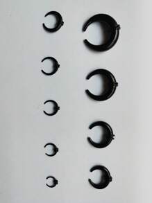 18/36/50 Stücke Acryl Septum Piercing Tapers C förmiges Buffalo Ohr Taper Set mit Dehnungsringen für Nasen- und Ohrweiten