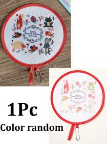 Round Folding Hand Fan Cute Cartoon Mini Foldable Hand Fan, Summer Portable Hand-Held Fan, New Fashion Student Pocket Fan,Ideal For Daily Use, Outdoor Activities & Fashion,Folding Fan Round Fan Mini Portable Cartoon Fan