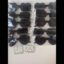 10 件 2025 年毕业和返校塑料黑色眼镜、派对礼品、拍照道具、毕业和返校派对庆祝配件