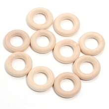 2-20 件天然竹木环，未加工优雅光滑的 Macrame 木环，适用于 DIY 珠宝、手镯、吊坠、耳环、工艺品、服装和包袋装饰 - 各种尺寸