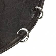 Leather Cowgirl Hats For Women Men Retro Western Hat Wide Brim Cowgirl Hat With Metal Rings - Chocolate Brown - View 4