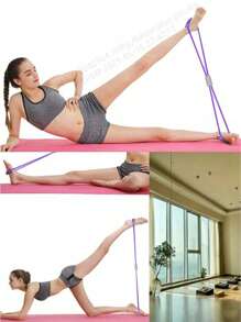 Moderate Resistance 8-Shape Resistance Bands, Shoulder & Back Toning Fitness Equipment, Elastic Bands For Women Yoga, Suitable For Full Body Workout For Beginners (Non-Brand Product)