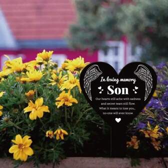 1pc Waterproof Garden Memorial Plaque - Beautiful Memorial Art - Durable Outdoor Memorial Plaque, Garden Memorial Decor