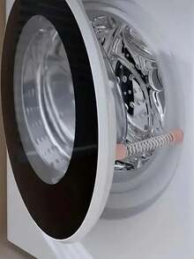 1个磁性洗衣机门挡，防夹手磁性门锁，磁吸式设计，适用于滚筒洗衣机，防夹手设计，磁吸式，也适用于前置式洗衣机