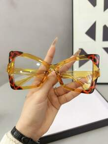 1 Stück Damen Mode Kunststoff Nicht-Rezept Brille, geeignet für Alltagstragen, Büro und Lesen