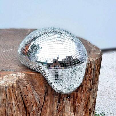 1pc Silver Melting Disco Ball Is A Good Home Decoration Item, Which Is Suitable For All Kinds Of Occasions To Place Dances, Bachelor Parties, Halloween, Christmas And The Holiday Scene Layout Of The New Year.