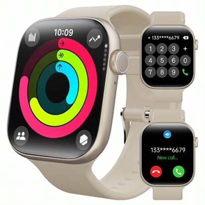 W&O 2026 Popular 2.01-Inch Touchscreen Smartwatch For 2024, Suitable For Both Men And Women, Featuring High-Definition Call Quality, Step And Calorie Tracking, Music And Message Reminders, Over 100 Fitness And Sports Functions, Wireless Connectivity Compatible With Android And Phone.