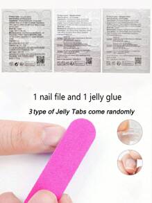 Set de 24 uñas postizas con diseño floral rosa, lunares y líneas doradas, aptas para uso diario de damas y niñas, incluye 1 pieza de pegamento de gel y 1 pieza de lima de uñas