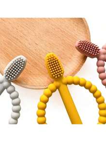 1 pieza Cepillo de dientes infantil, gel masticable para encías, barra de moler, juguete mordedor con agua hirviente, cepillo de dientes para bebé, cepillo de dientes para niños
