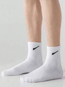 10 paires/20 paires de chaussettes décontractées pour hommes, chaussettes mi-mollet, chaussettes blanches, chaussettes d'hiver, chaussettes noires, désodorisantes, de sport, respirantes, absorbant la transpiration/Deux styles au choix (fines/épaisses)