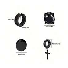 Fashionable And Minimalist Punk Style Popular Stainless Steel Ear Clip, Zirconia Magnet Ear Clip Without Ear Hole, Non Perforated Ear Clip Set Suitable For Various Occasions, Good Gift For Friends And Family, Manufacturer Direct Suitable For Both Men And Women