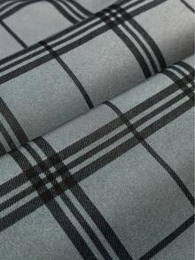 Camisa de vestir casual/formal para hombre con estampado de cuadros, para otoño, de manga larga - Gris Oscuro - Ver 6