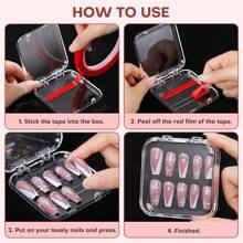 10/5/1pc Clear Nail Storage Box,Press-Type Fake Nail Organizer, Display Case For Acrylic Nails, Jewelry & Cosmetics,Compact Plastic Desktop Container For Salon & Home, DIY Beads & Nail Art Tools,Great For Christmas Gifts,Portable Box Wear Nail Packaging Box For Nail Art Jewelry Lovers Can Be Reused In Multiple Scenarios