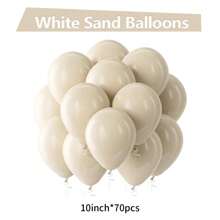 Globos de látex de arena blanca - 5/10/12/18 pulgadas, 10/30/50/70/90 unidades Globos redondos de helio de arena blanca para decoración de fiestas de cumpleaños, compromiso, boda, baby shower y revelación de género