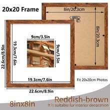 1pc/3pcs/Set 30x30/25x25/20x20cm Multicolor Photo Frames, Exquisite Large Picture Frames For Wall, Portrait Frame For Photo Wall, Picture Frames Collage Wall Decor, Fit 12x12/10x10/8x8-In Pictures, Black/White/Wood Grain/Gold, Classic(No Photo Paper) - Multicolor - View 4