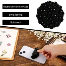 1 Stück/2 Stücke rechteckiger Silikonnapf-Handyhalter einseitig/doppelseitig, 10 Farboptionen, tragbarer & beweglicher Handyhalter, Handyhalterung