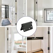 Self Closing Door Hinge 4 Inch Matte Black Auto Close Hinge Adjustable 4 X 4 Inch Spring Hinges Door Closer Hinge 1/4" Radius Corner Commercial Auto Self-Closing Hinge UL Listed, 2 Pieces - Matte Black - View 5