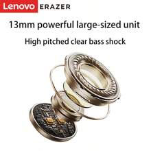 Lenovo Lenovo ERAZER ETK-A01 Semi-In-Ear Bluetooth EarphonesV5.3 TWS Latest Stereo Wireless Multi-Mode GamingOutdoor Sports HD Call Long Battery Life Noise-CancelingEarphones