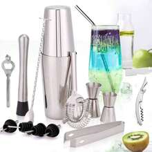 Juego de Coctelera de 13 Piezas de Acero Inoxidable para Bar - 4 Piezas - Ver 6