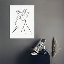 Framed Erotic Line Art, Grabing Hands, Orgasm  Scene Drawing, Se/Xy Couple Drawing, Abstract Erotic Print, Nursery Bedroom Decor. - Framed - View 5