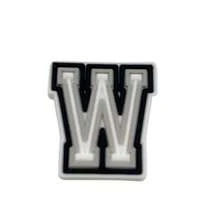 1/39件装 返校季黑白字母数字PVC鳄鱼鞋饰，木屐装饰DIY配件，适用于花园鞋、木屐、拖鞋、凉鞋，是派对装饰、生日和圣诞节礼物的完美之选 - 黑與白 - 查看 41