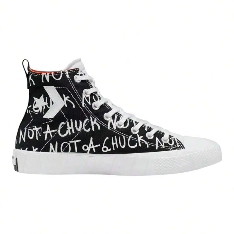Tenis Converse UNT1TL3D Hi Not A Chuck Letras Casual Deportivo Letras Tenis, Tenis para hombre Vacaciones Vacación Fiesta Casa Gym y Fitness Exterior - Negro - Ver 1