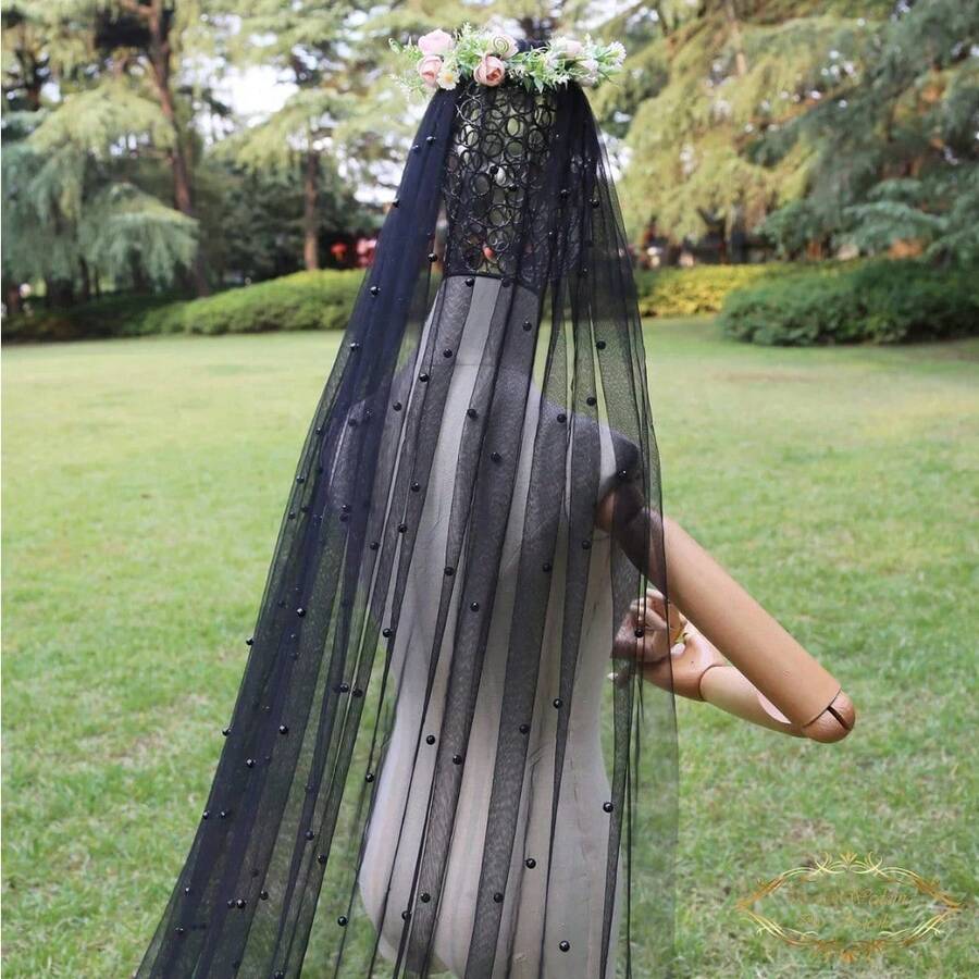 Bridal Headwear - 黑色 - 查看 1