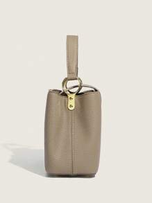Luxus Damen Grau Handtasche Marken Tasche Leder Textur Hochwertige Qualität 2025 Neue minimalistische Mode vielseitige Schultertasche Große Kapazität Handtasche, Retro Lässig Streetwear Stil Unisex Tragetasche, Hochwertige Schulter Messenger Tasche Sommer 2025 Neu Damen Hochwertiges Gefühl Personalisiertes Design Kissen Tasche Schwarz Burgund