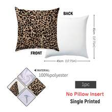 MEMNUN 1pc/2pcs Leopard Print Pattern Throw Pillow Cover [No Pillow Insert], 17.7*17.7in[45*45cm]/19.68*19.68in[50*50cm], [Single-Sided Printing], Farmhouse Country Style Polyester Cushion Cover For Sofa, Bed, Living Room, Bedroom, Car, Office, Hotel Decor, All Season Perfect Gift For Family And Friends - Multicolor - View 3