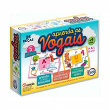 Jogo Educativo - Aprenda as Vogais - Quebra-Cabeça - 25 Peças