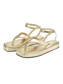 Women Heeled Sandals - Gold - View 2