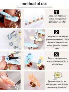 2pcs Elegant White Magnolia 3D Nail Stickers - Self-Adhesive Five-Petal Flower Decals, Suitable For DIY Wedding And Party Nail Art, Glitter Effect, Single-Use - White - View 10