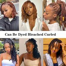 0.4 Cm Real Human Hair Dreadlock Extensions 8 Inch 30/60 Strands Full Handmade Permanent Locs Soft Natural Black Dreads Extensions For Men Women ,Can Be Dyed Bleached Curled - Natural Black - View 11
