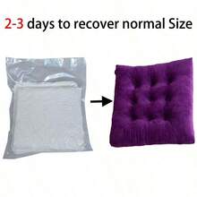 1pc 100% Polyester Thick Crystal Velvet Seat Cushion, With Ties, Suitable For Computer Office, Driving And People Who Need To Sit For A Long Time