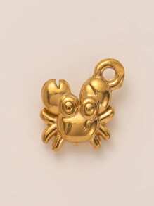 1Pc Beach Vacation Style Marine Creatures Series Mermaid Tail Goldfish Golden Dragon Fish Sea Turtle Conch Whale Octopus Crab Shaped Stainless Steel Material Pendant, DIY Necklace Bracelet Earrings Keychain Bag Chain Accessories, Electroplated 18K Gold, Waterproof And Sweat Proof, Women's Jewelry, Women's Accessories, Gifts For Wives, Mothers, Girlfriends