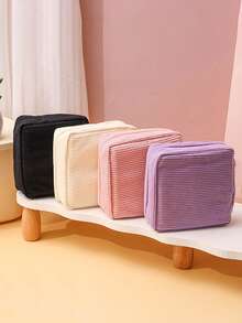 1个灯芯，4色卫生巾收纳袋，迷你化妆包，小型化妆旅行包，女士/女孩洗漱收纳包，可爱拉链零钱包，学院风，适合学校、工作、化妆、护肤、化妆包、收纳、化妆品整理包、化妆包、桌面整理包、化妆包、化妆包、化妆袋、小型化妆袋、圣诞礼物、小袋子、礼品袋/小手提包、化妆品整理包、迷你袋、大容量袋、圣诞礼物、女士礼物创意 - 彩色 - 查看 4