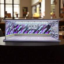 Meiduoxing 1pc 1/64 Garage Parking Lot Car Garage Model Car Scene Storage Display Box Car Model Replica Collection Toys For Male Car Garage Diorama Parking Lot Lighted Assembly Scene Display&Collection&Gift - Multicolor - View 4