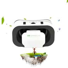 Gafas VR ajustables y ligeras para teléfonos móviles, sin auriculares, adecuadas para smartphones de 4.7 a 6.2 pulgadas y Android, color blanco, incluye mando de juego