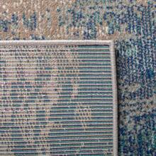 Oscar Abstract Distressed Area Rug Blue/Grey 3' X 3' Square