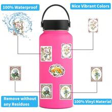 50 pezzi Adesivi per fiori da giardino, adesivi estetici in vinile per scrapbooking, diario, computer portatile, paraurti, skateboard, borraccia, computer, telefono, cartone animato, casco, auto, adesivi e decalcomanie