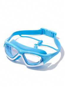 Children's Swimming Goggles With Silicone Swimming Cap And Storage Bag With Nose Clip, 3-12 Years Old Children's Swimming Goggles Cap Set, Anti-Fog And Anti-Ultraviolet, Suitable For Boys And Girls