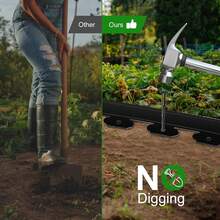 Easy Install No-Dig Landscape Edge Kit - 2in Landscape Edging Border 40 FT With 40 Spikes, Black No-Dig Garden Edging Lawn Border - Perfect Garden Decorations For Creating Clean Lines And Definite Borders For Your Landscaping, Yard, And Pathway - màu đen - Xem 2